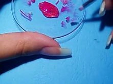 coeurs fleurs gouttes nail art tuto