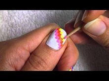 Rainbow Pixel Nail Art