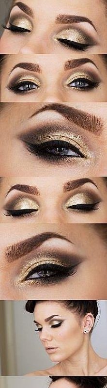 MAKE UP / gold smokey eye/