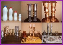      diy plastic bottle candle holder