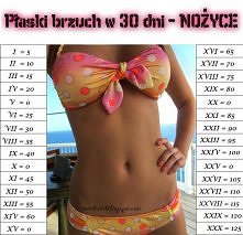 nożyce poziome - plan treningowy na płaski brzuch :)