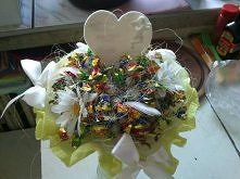 cukierkowy bukiecik komunijny :)