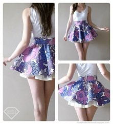 Spódniczka rozkloszowana kw...