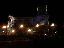 Bielski zamek w nocy.