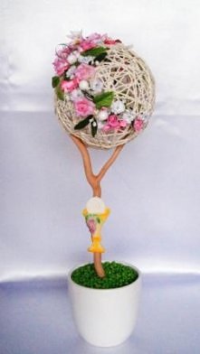 Drzewko Kwiatowe, piękna dekoracja na stół komunijny. Dostępne na allegro.pl