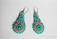 kolczyki haft koralikowy