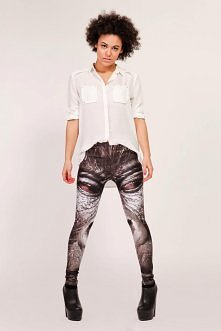 Legginsy z motywem goryla