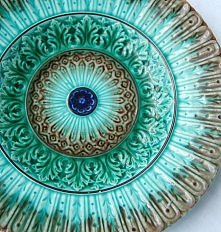 Victorian majolica plate.