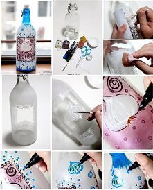      diy fancy bottle decoration