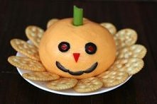 jack-o-lantern cheese ball