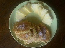 Placuszki owsiane z ananasem

3 łyżki otrąb owsianych
1-2 łyżki mąki kukurydzianej
1 jajko
szczypta soli
1-2 łyżki oliwy
szczypta proszku do pieczenia (opcjonalnie)
ok. pół fili...