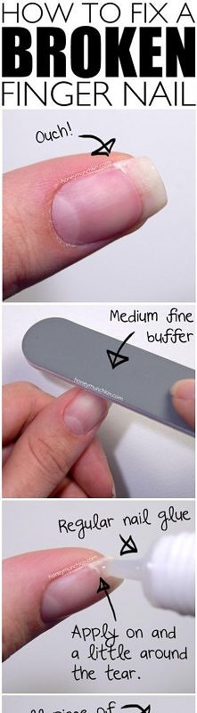 Naprawa złamanego paznokcia