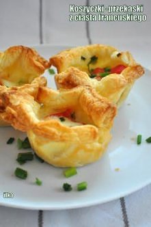 Koszyczki - przekąski z ciasta francuskiego