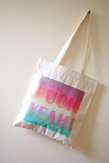 fuck yeah - tęczowa torba