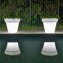Lit Patio Planters