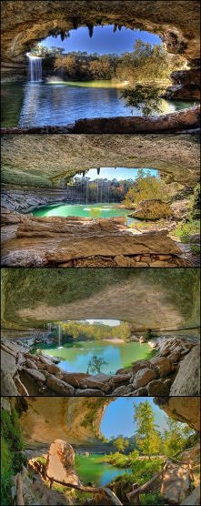 Piękne Jezioro Hamilton Pool  
37 km na zachód od Austin (Texas, USA) znajduje się jeden z najbardziej niezwykłych i pięknych jezior na świecie - Hamilton Pool.
