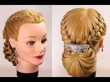 Легкая прическа с плетением...