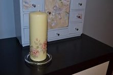 Świeca decoupage