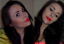 Makijaż z użyciem błyszczyk...