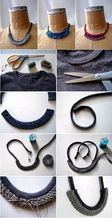      diy fabric necklaces