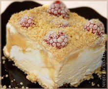 TORT LODOWY
Składniki:
180 g ciastek (dałam maślane herbatniki)
100 g masła
1 ½ litra lodów śmietankowych lub waniliowych (np Algida), dałam 2 litry
½ puszki dulce de leche (kaj...