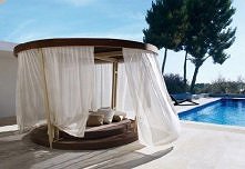 romantic outdoor bed