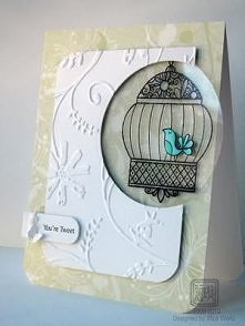 Walentynki kartka ptaszek w...