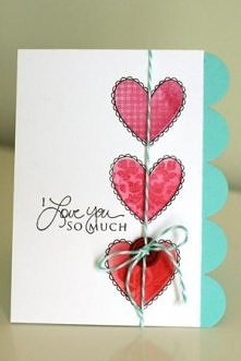 Serduszka kartka walentynki