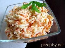 Surówka z selera
Składniki:

    1 średni seler
    1 marchewka
    1 małe jabłko
    3 łyżeczki jogurtu naturalnego
    1 łyżeczka majonezu
    szczypta soli, cukru i kwasu cyt...