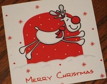 Kartka świąteczna reniferek