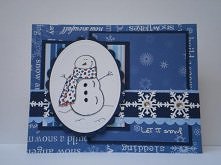 Kartka świąteczna bałwanek