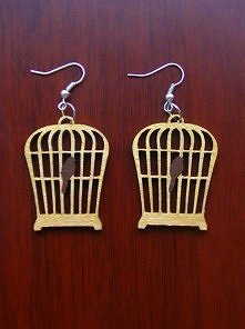 Drewniane kolczyki, wym. 4cm x 3cm