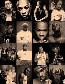 Eminem, Dr.Dre, 2Pac,Snoop Dogg, Ice Cube, 50 Cent, Xzibit, The Game, Method Man and Redman , Nate Dogg, Busta Rhymes, Hopsin, DMX, NAS,Proof, Currensy