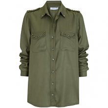 Studded military overshirt