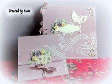 Album w rozmiarze 20x20 ręcznie wykonany w komplecie z kartą okolicznościową w formie kopertówki