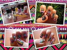 tribal nail look....moje wy...