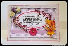 Kartka z dziewczynką