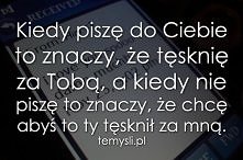 Tak bym chciała żeby tęskni...