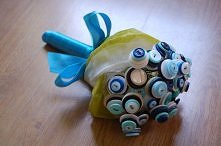 Guzikowy bukiecik - blue