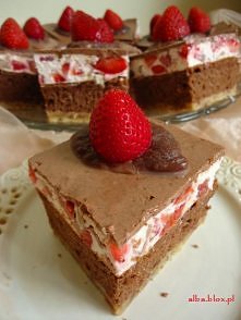 ciasto czekoladowo-truskawk...