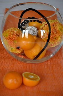 Pomarańczowo.
