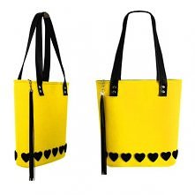 Żółta torba z filcu- Modemania