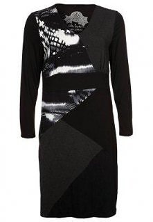 Ulla Popken Sukienka z dżerseju czarny - Kilk w duże zdjęcie po więcej szczegółów -  Cena: 309 zł. Ulla Popken Sukienka z dżerseju czarny Odzież w Zalando.pl | materiał zewnętrz...