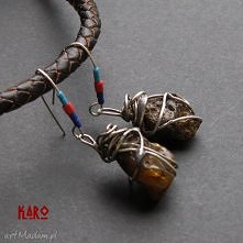 Kolczyki SUROWE BURSZTYNY Z...