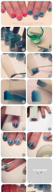 Cieniowanie paznokci - krok...