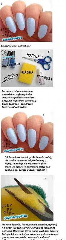 Cieniowanie paznokci - krok...