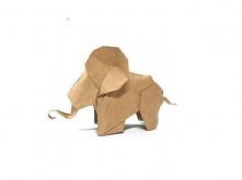 origami animal, origami elephant, paper elephant