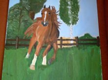 koń,śliczny? malowany przez 14-latkę :>..