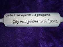 wałek "na wieczór panieński" wypalany dla koleżanki