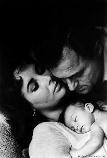 Elizabeth Taylor, Mike Todd and their baby.